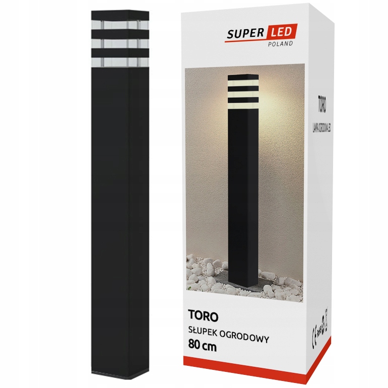Lampa LED Ogrodowa E27 80 cm zewnętrzna słupek stojąca model 2025 SuperLED
