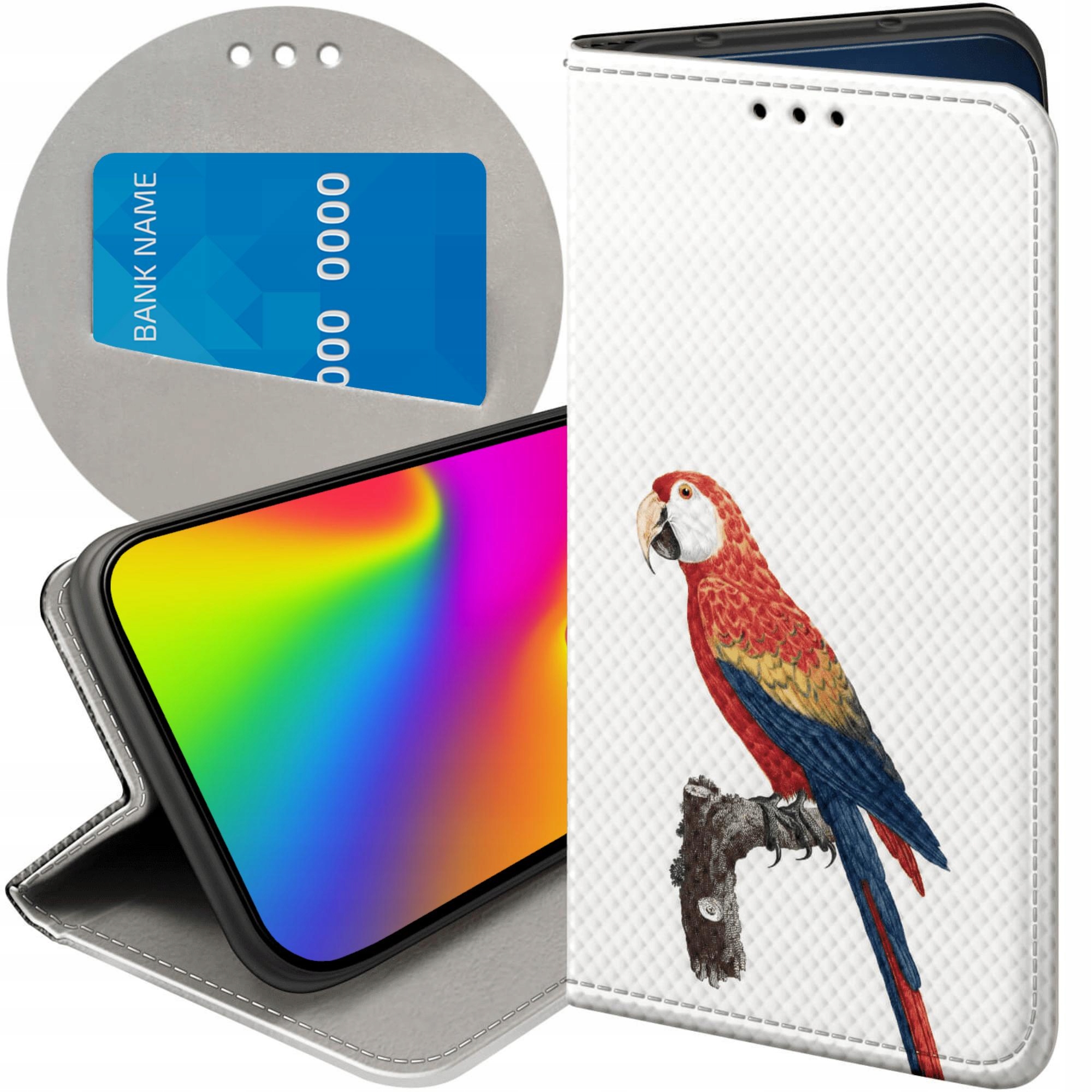 Etui Z Klapką Do Oppo RENO13 F 4G 5G Ptaki Ptak Papuga Koliber Case
