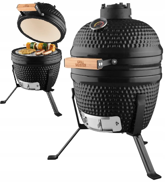 Grill Węglowy Ceramiczny Ogrodowy Drzewny Duży Z Pokrywą Grill Meister