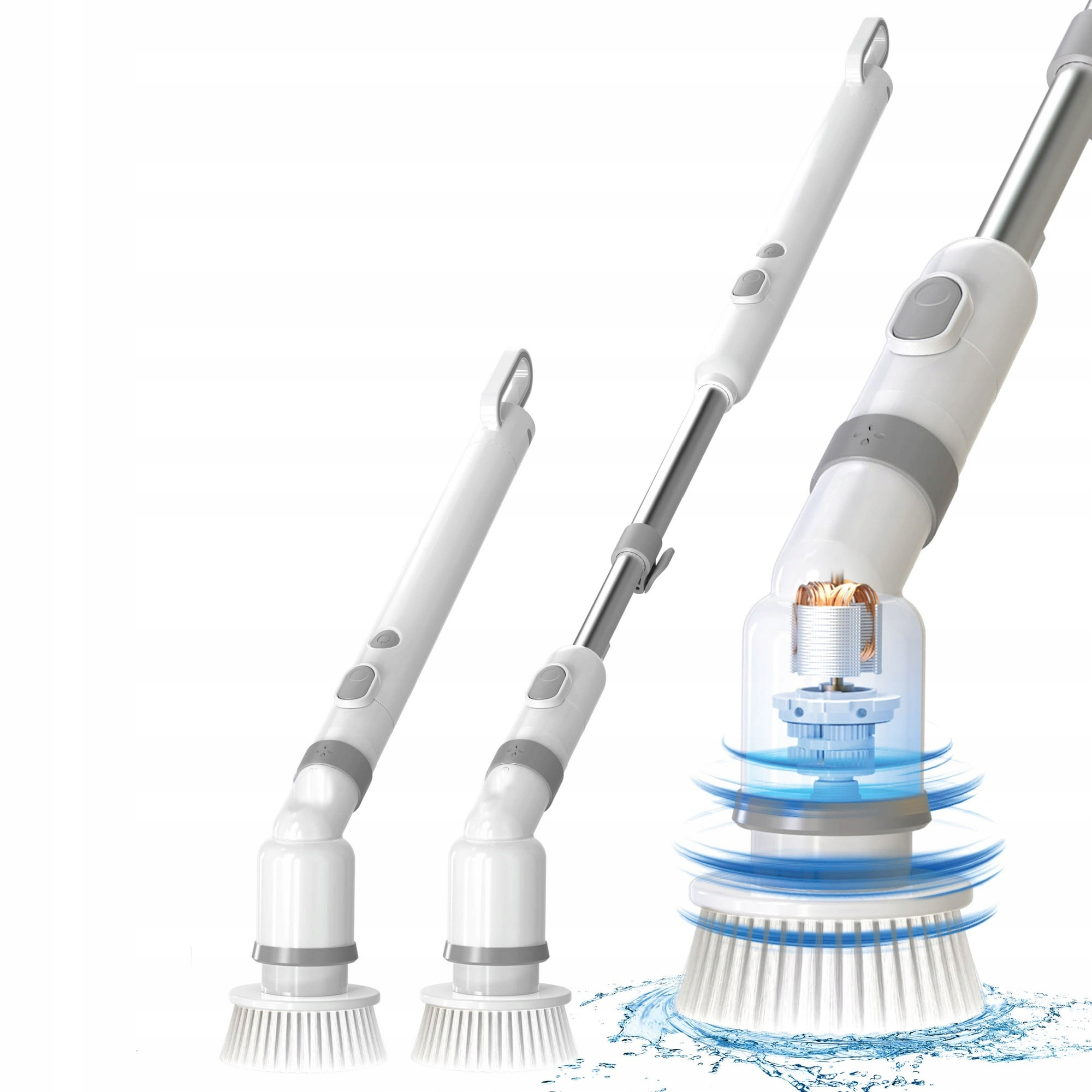 Levně Elektrický akumulátorový čisticí kartáč 9 v 1, ruční rotační mop