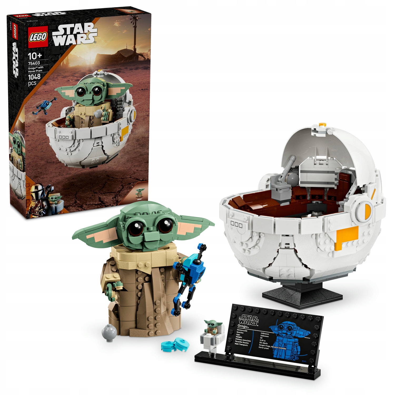 Lego Star Wars 75403 Grogu ve vznášejícím se kočárku