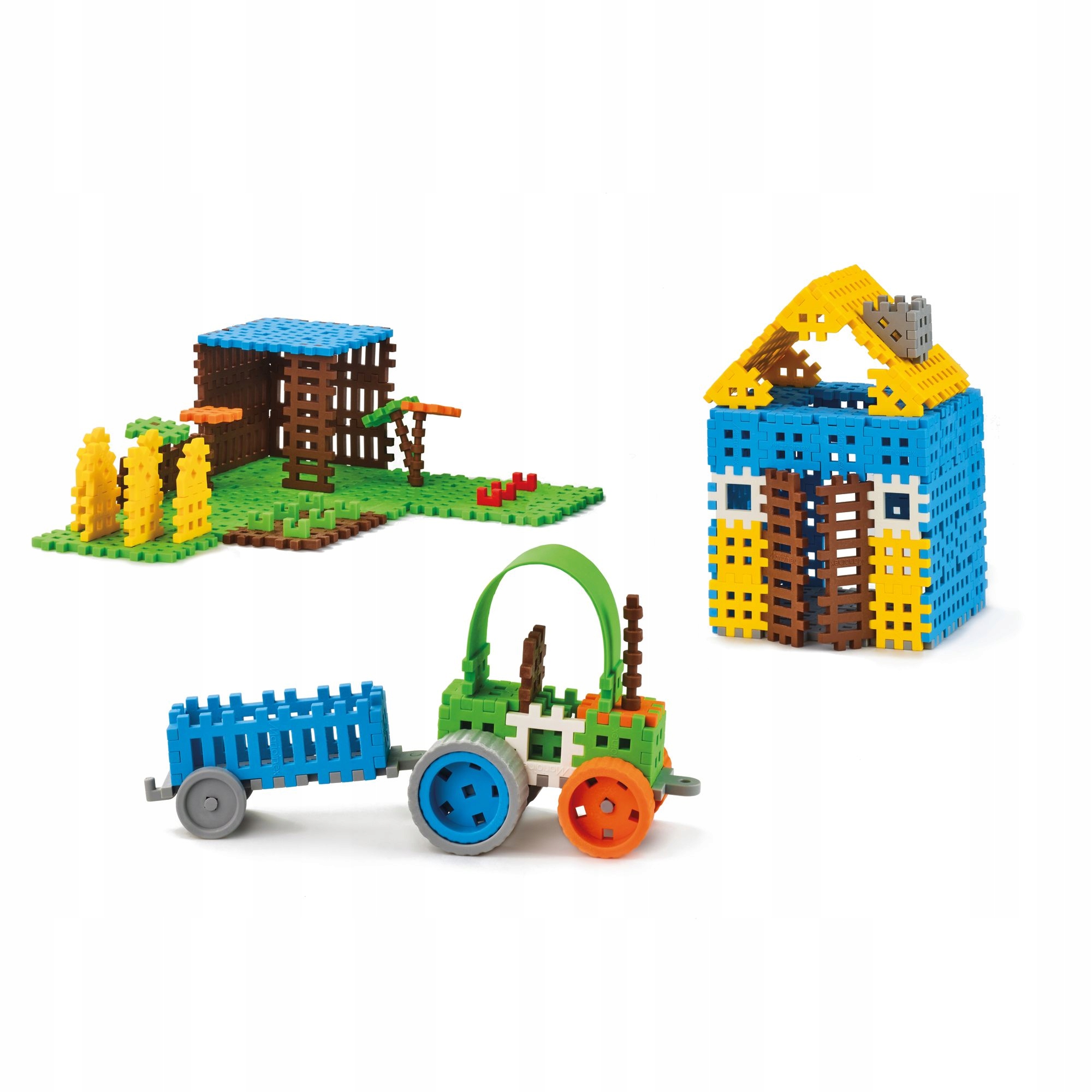 

Klocki Mini Waffle Farmer Traktor Duży 184 El.