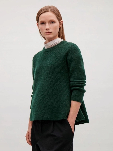 COS NOWY ZIELONY SWETER WEŁNA 42/44 XL Rozmiar XL/XXL