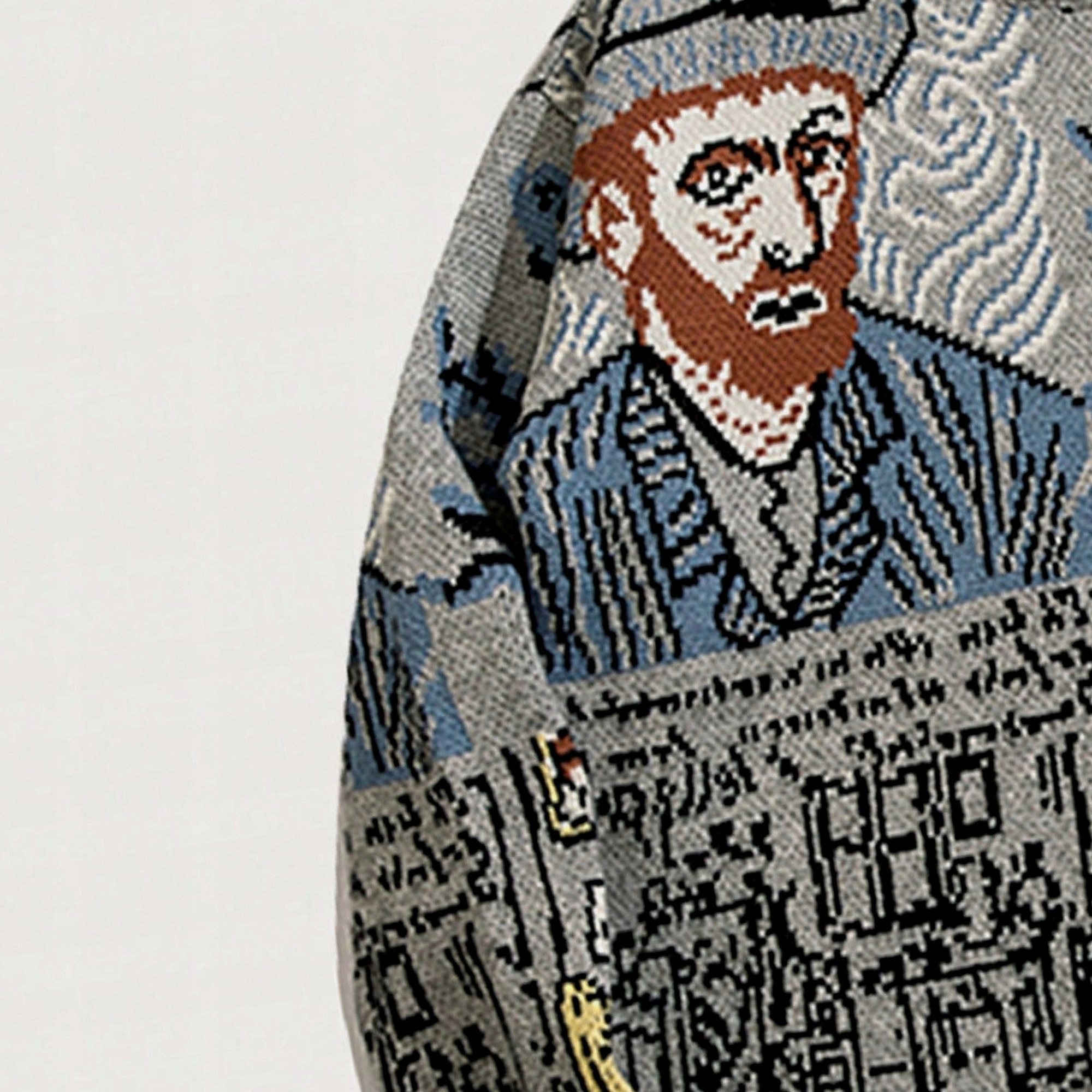 Grafitový svetr inspirovaný obrazem Van Gogha pro muže na každý den M