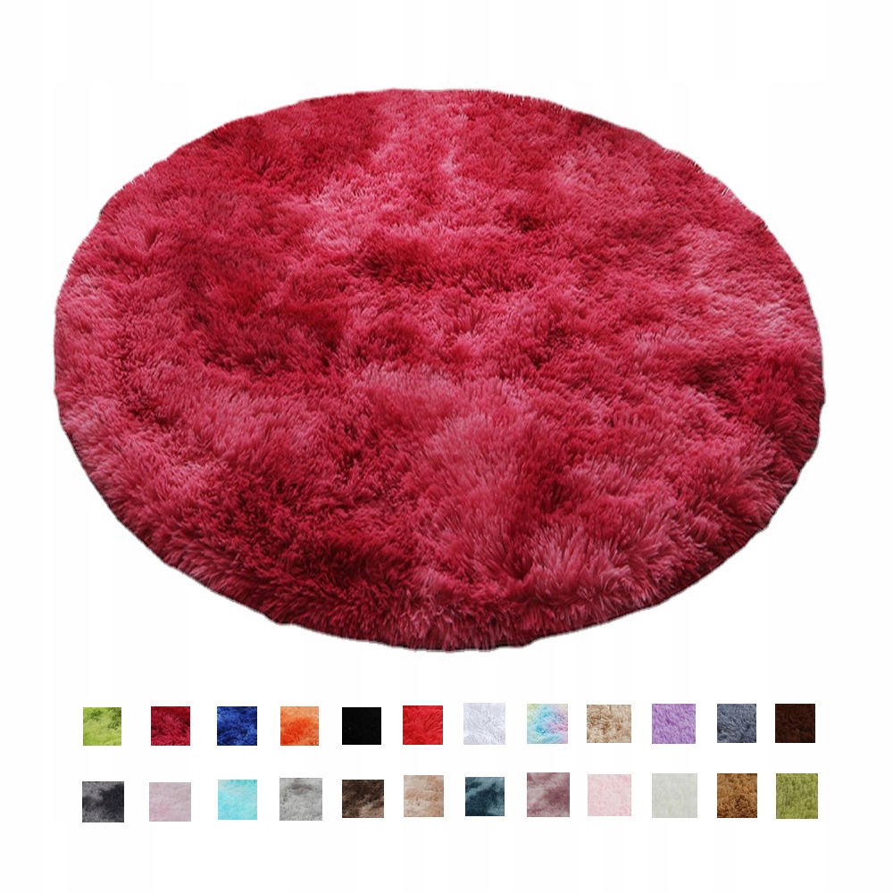 

Dywan Salon Sypialnia 100cm Miękki Okrągły Dywanik