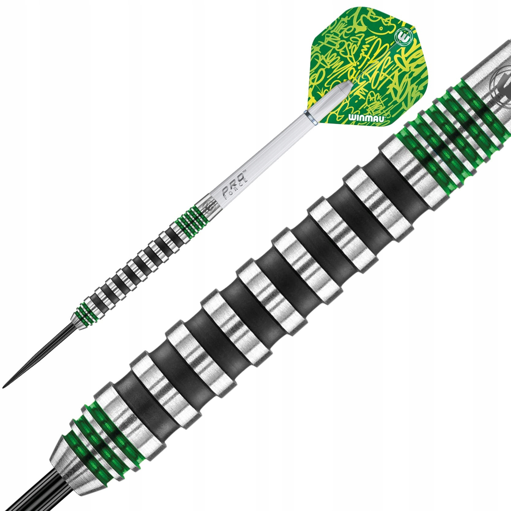 WINMAU Advance 500 Zielone Rzutki 24g Z Dartami i Piórkami — miniatura 12