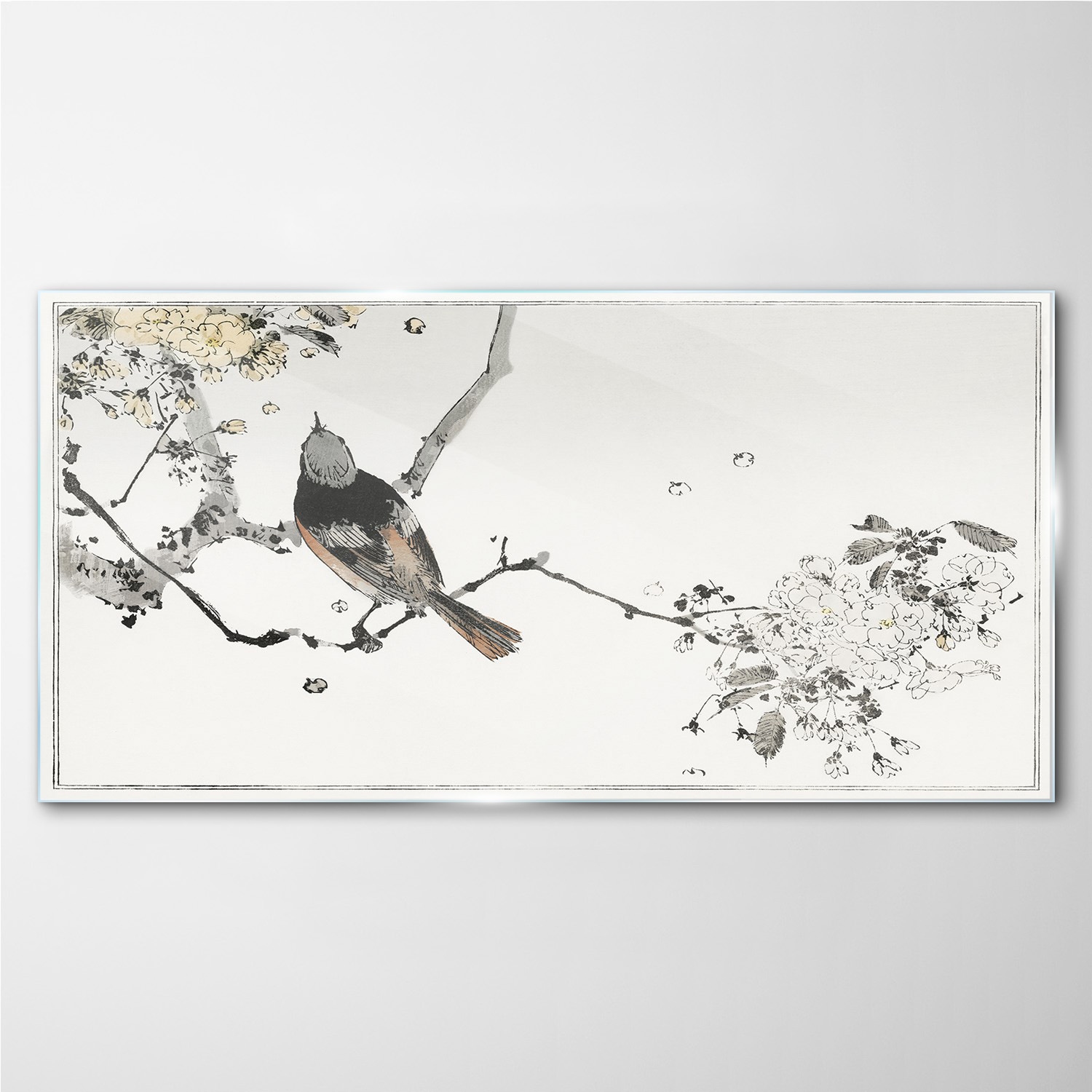 

Foto-obraz szklany Gałąź zwierzęta ptak 140x70 cm