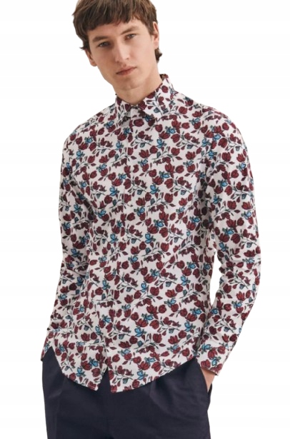 Seidensticker Pánská Košile S Květinovým Vzorem A Dlouhým Rukávem 36 J5C