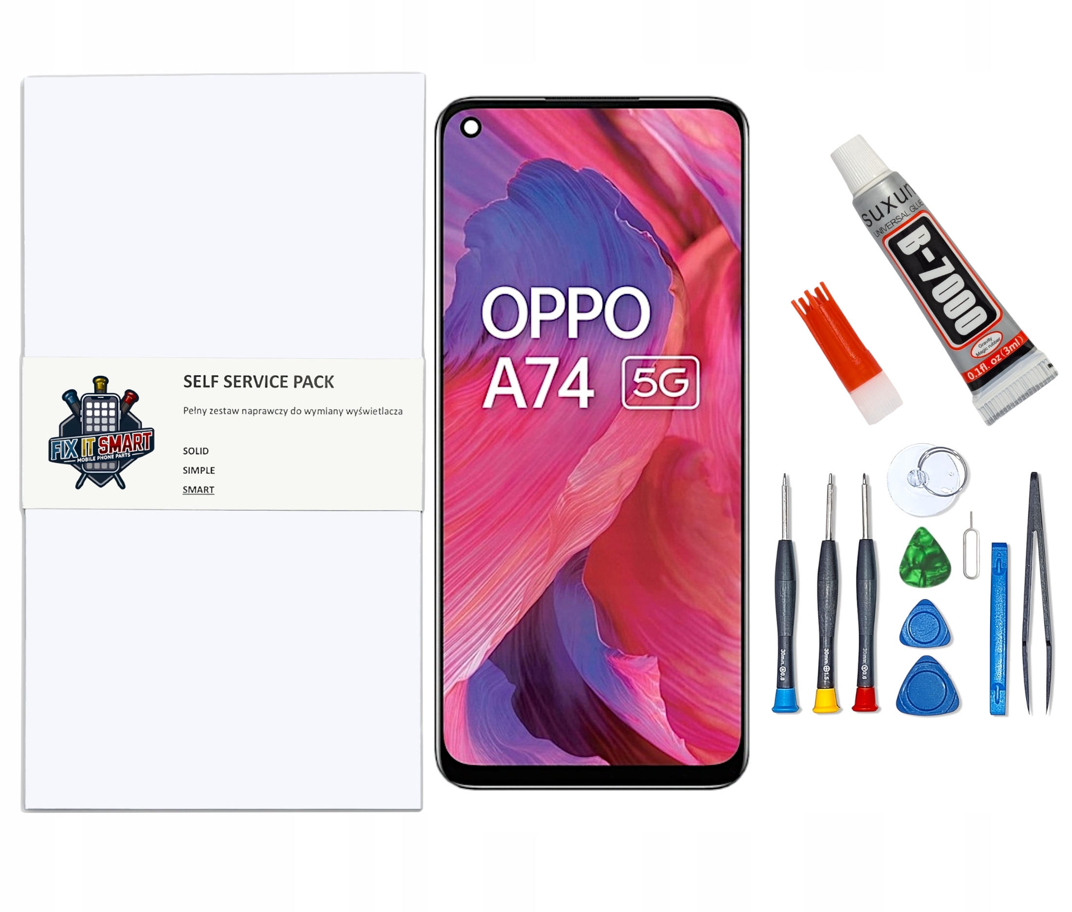 Displej pro Oppo A74 5G Opravná sada LCD Rámeček Originál Zila