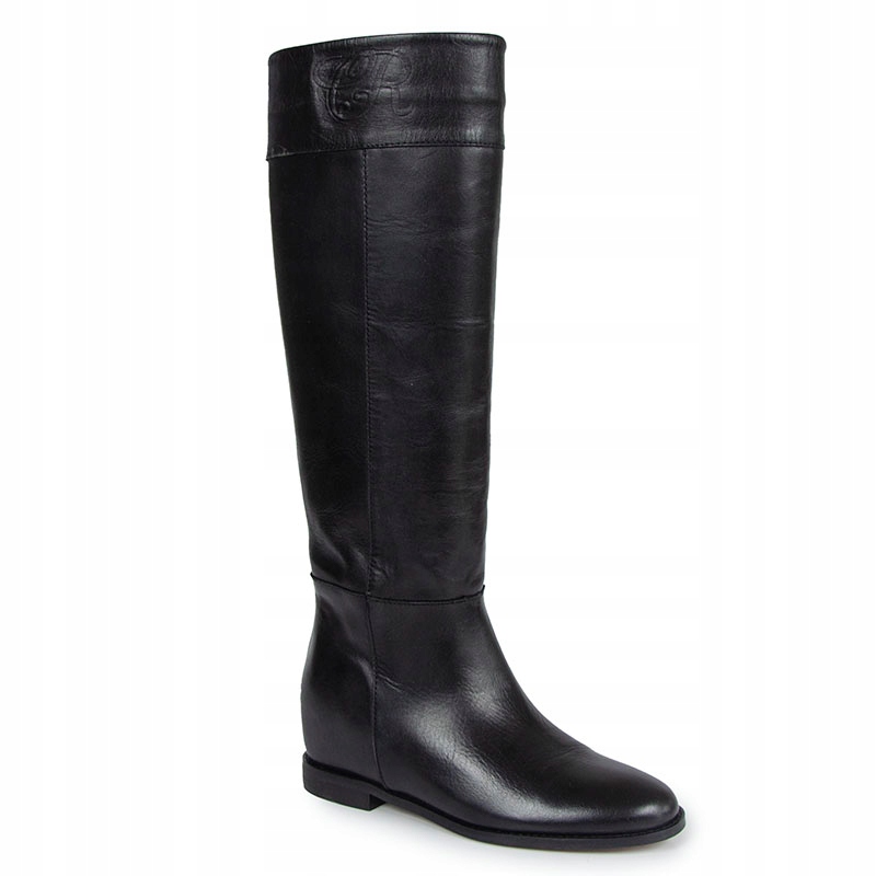 Carinii B8242 Kozačky Klasická Kůže Lico Černé 39