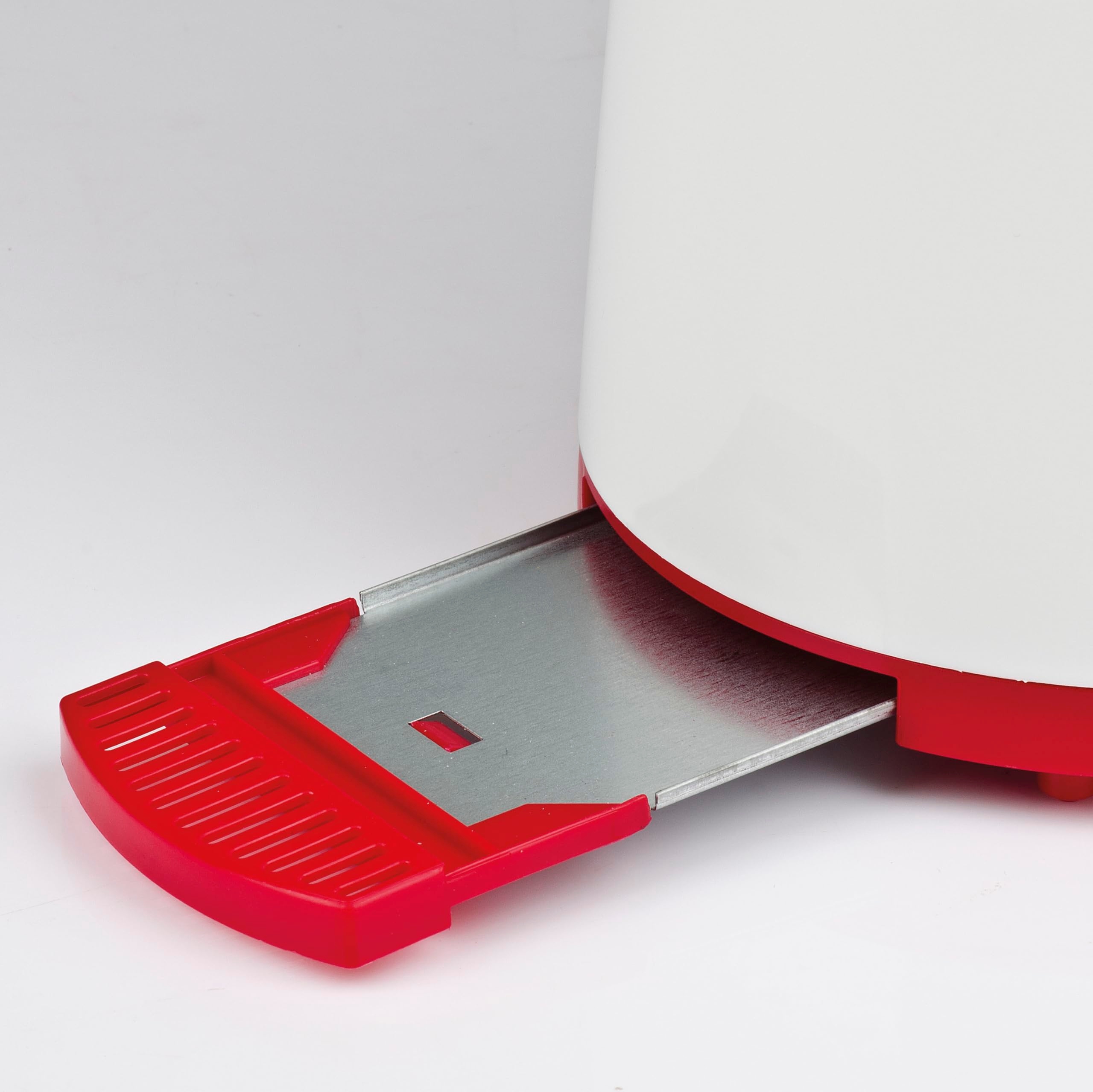 GIRMI Toster Plastikowy Biało-Czerwony, biały/czerwony 750W — miniatura 5