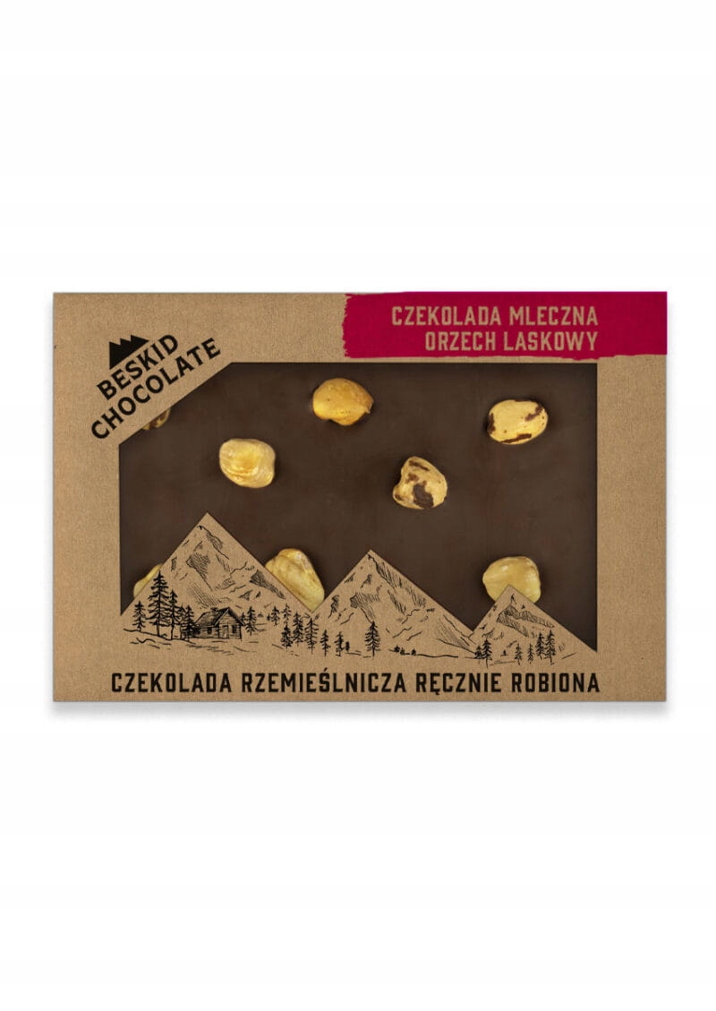 Levně 2x Čokoláda Mléčná S Lískovými Ořechy Beskid Chocolate 75 g