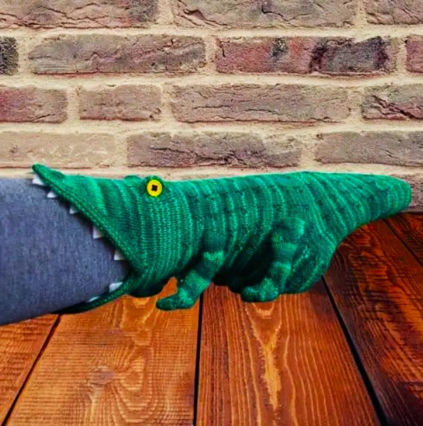 SKARPETKI KROKODYL ŚMIESZNE UNIWERSALNE ELASTYCZNE DO CHODZENIA BAWEŁNIANIE Rozmiar Inny