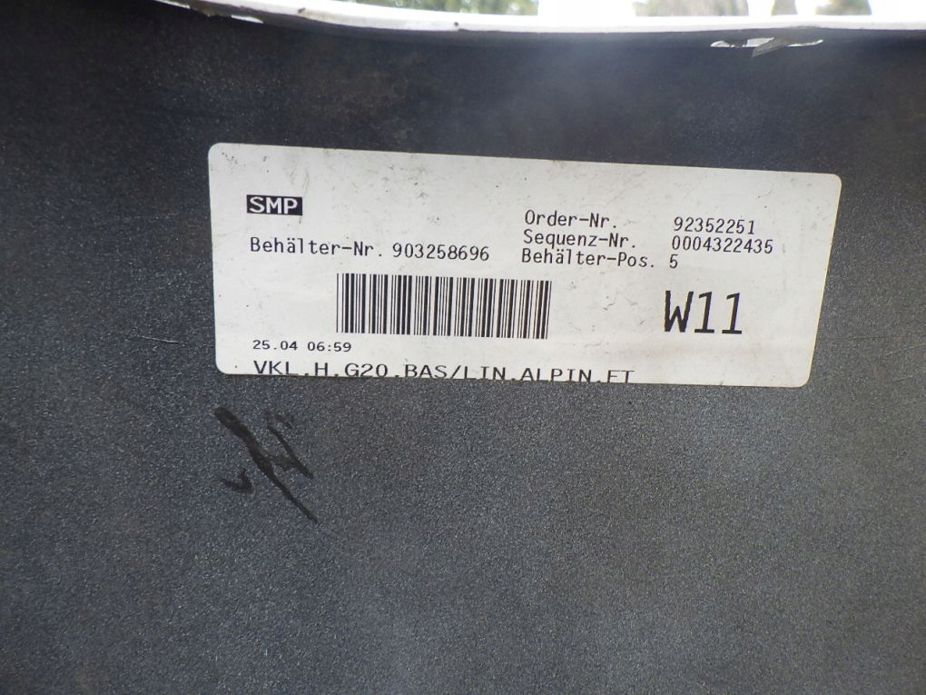 BMW 3 G20 SEDAN 19- STOSSSTANGE HINTEN