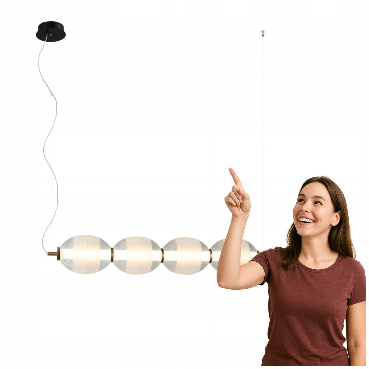 Moderná závesná Led lampa Rinot do obývacej izby a jedálne Italux