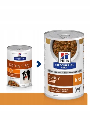 4x Hill's Pd Prescription Diet Canine k/d kuře (guláš) pro psy 354 g