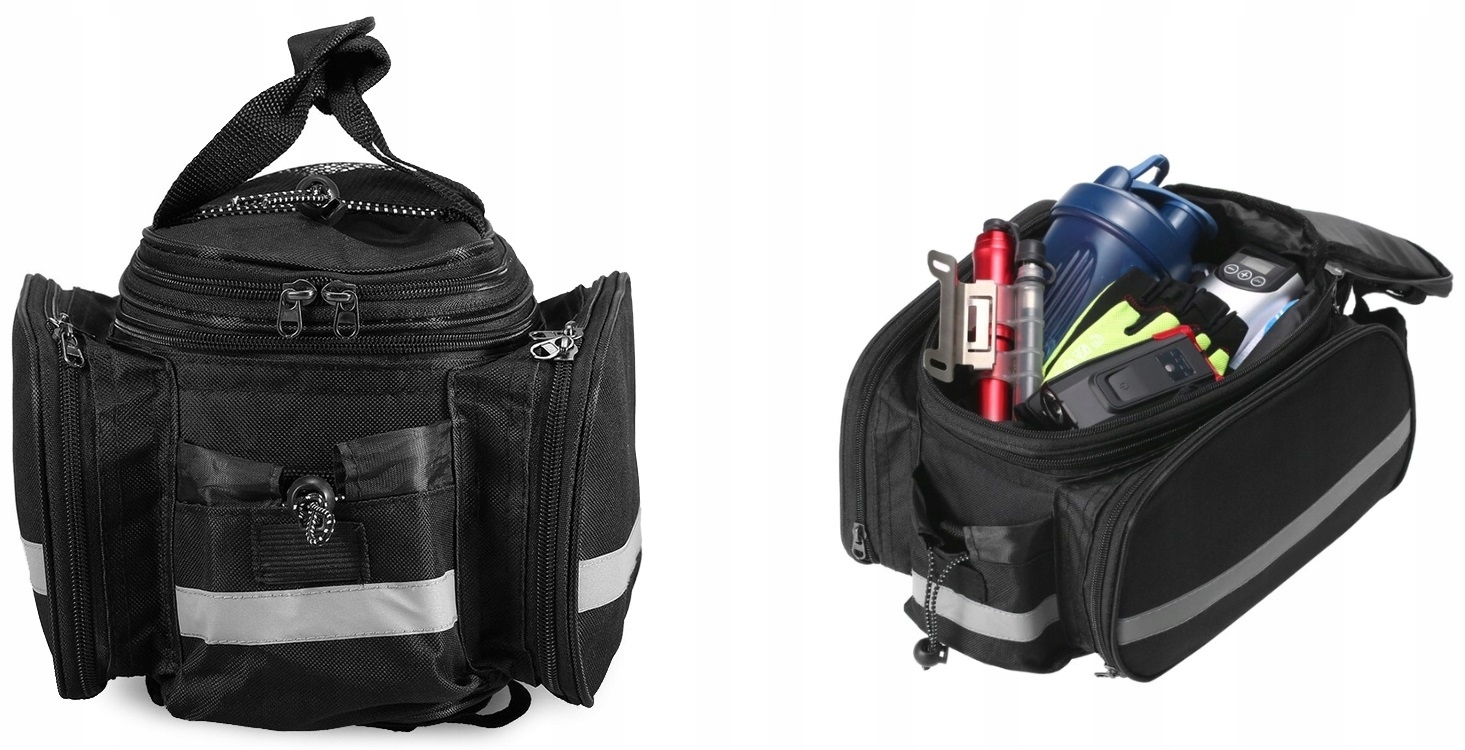 TORBA SAKWA ROWEROWA WODOODPORNA NA BAGAŻNIK KUFER DUŻA UCHWYT NA BIDON Marka Inna marka