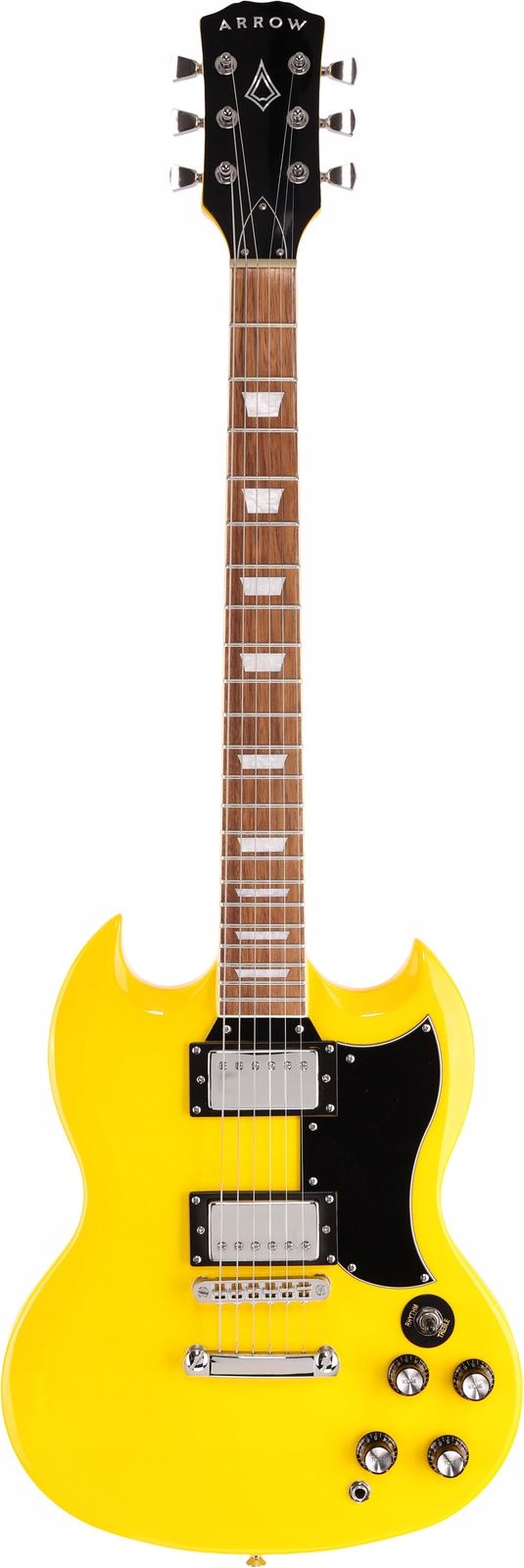 Arrow Twincut SG22 Banana Custard Rosewood/Black – elektrická kytara