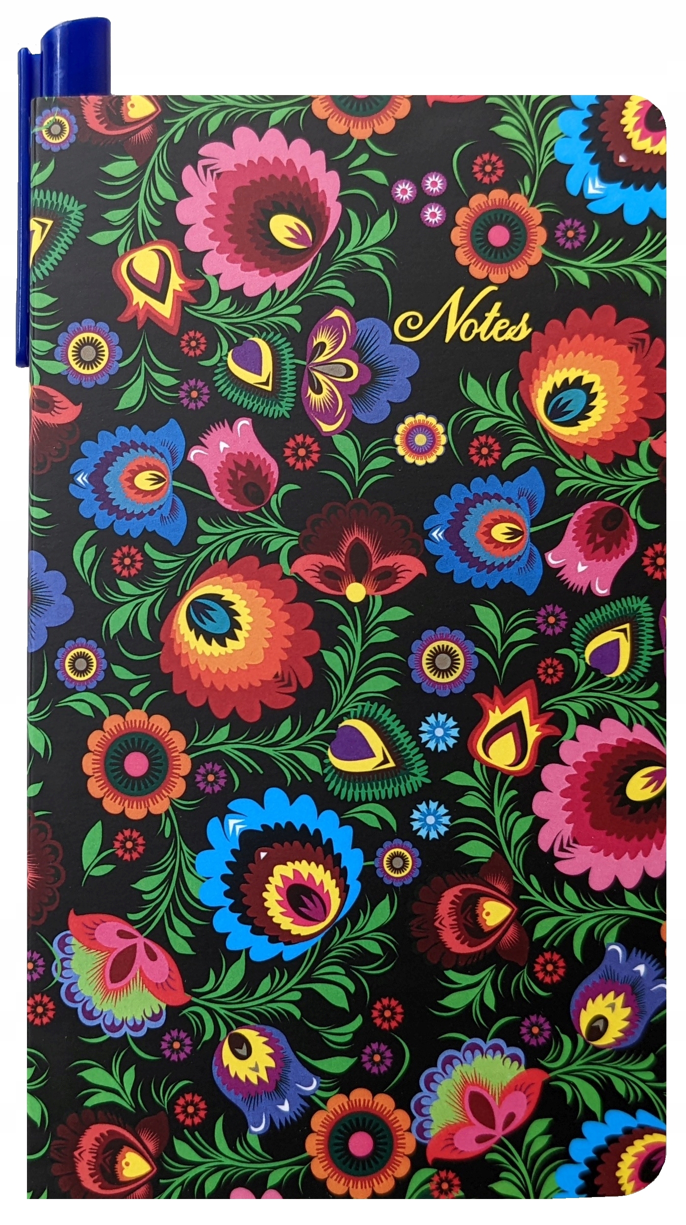 Notatnik 9x15cm Notes z długopisem na zakupy Folk