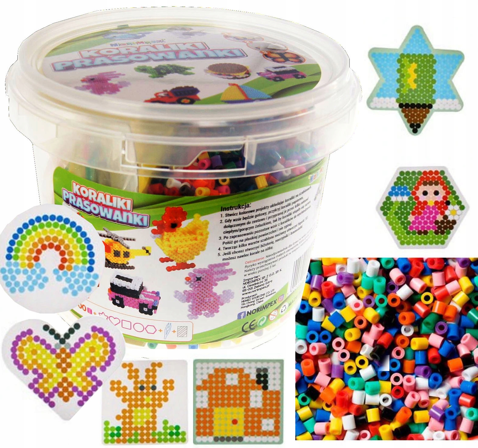 Koraliki do prasowania zestaw w wiaderku 5000 el