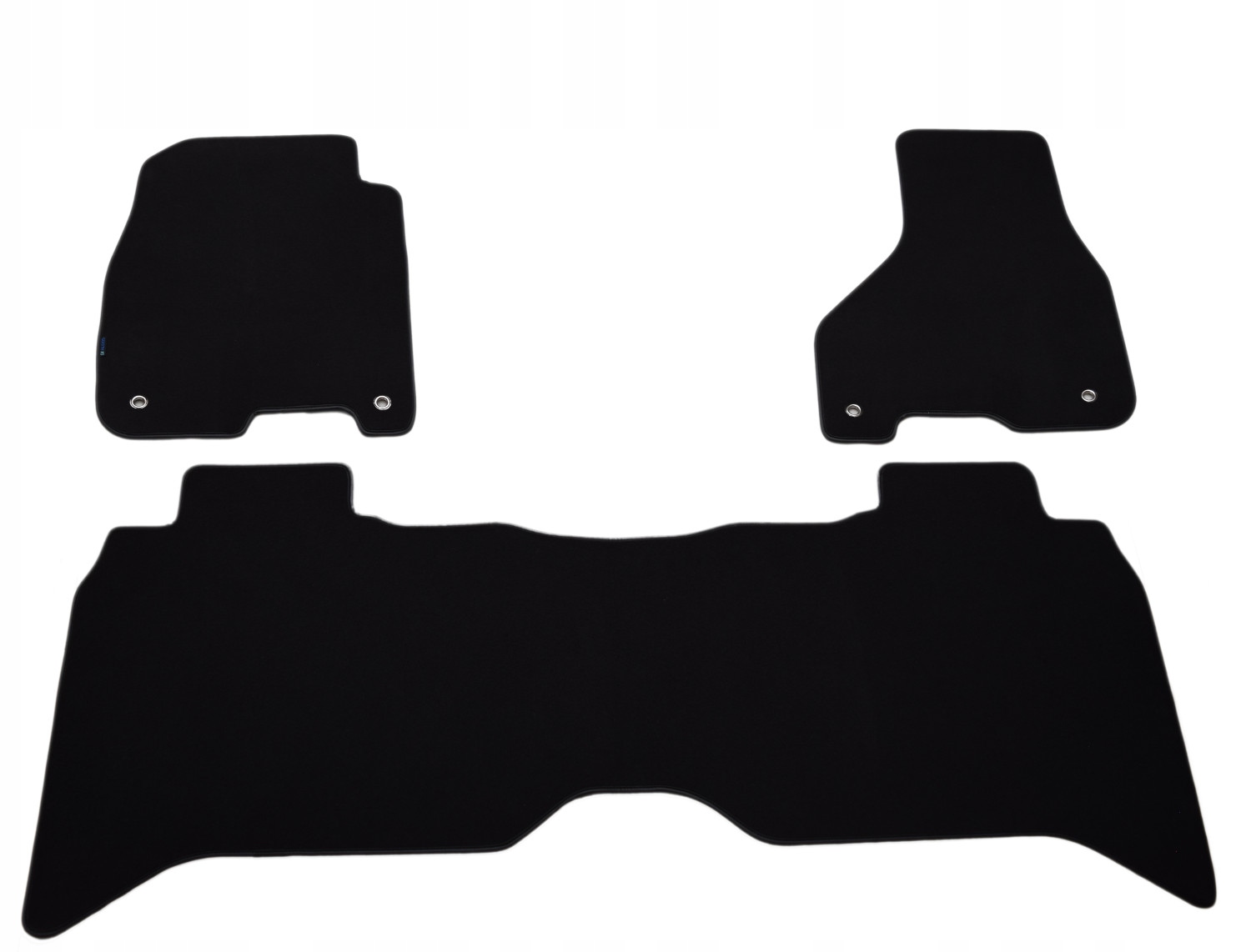 Dodge Ram 1500 Long 2013-2018r. Čierne velúrové koberčeky Polyamid.
