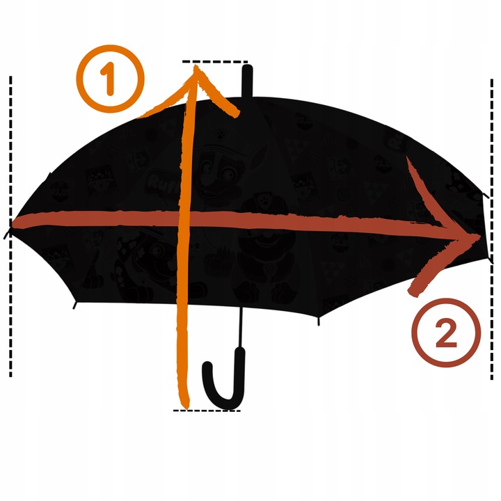 PARASOL DLA DZIECKA 60 cm PARASOLKA DZIECIĘCA BLUEY BINGO Kolor niebieski