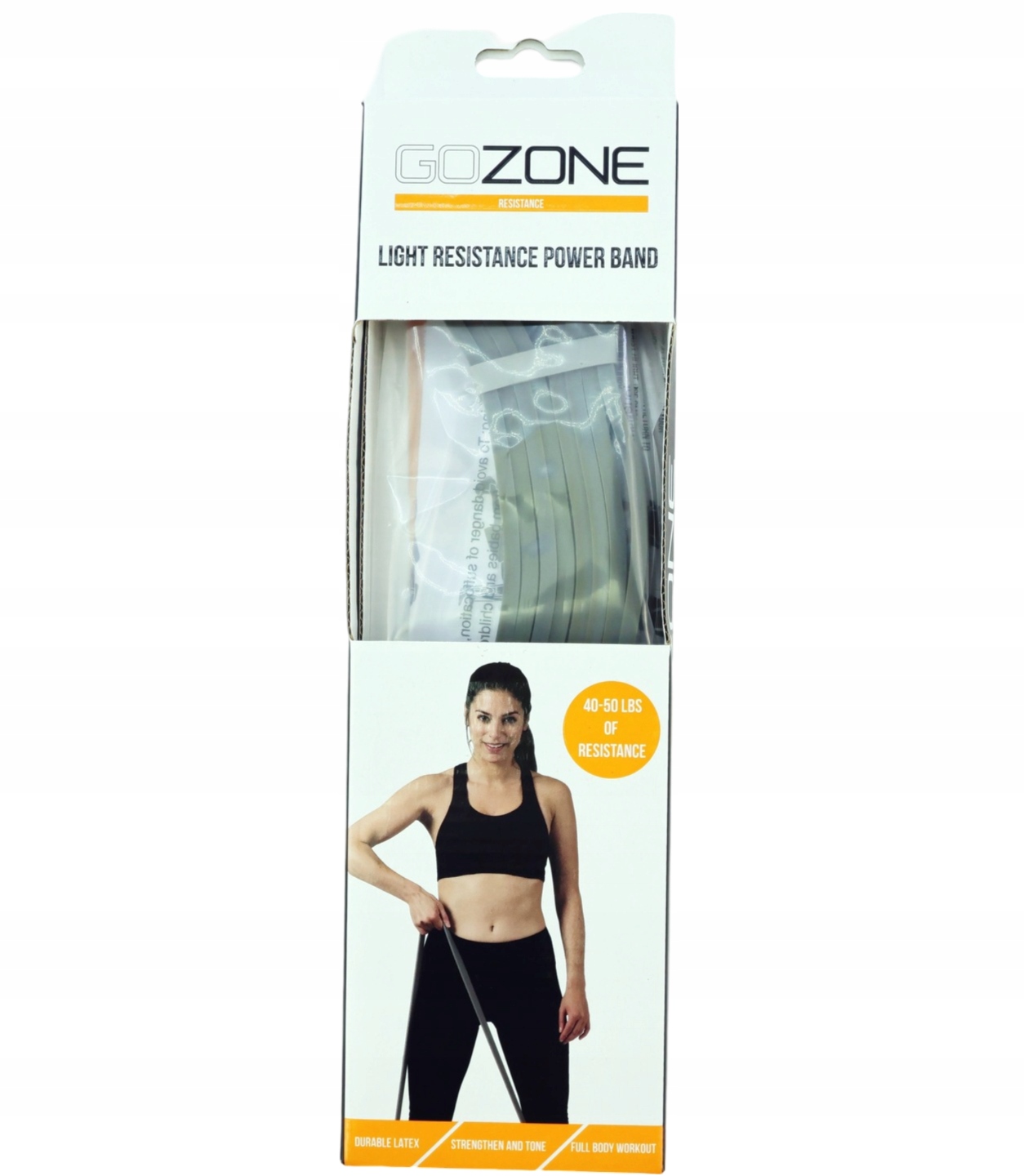 Guma oporowa lateksowa Taśma długa Sport Trening Power Band GoZone Fitness