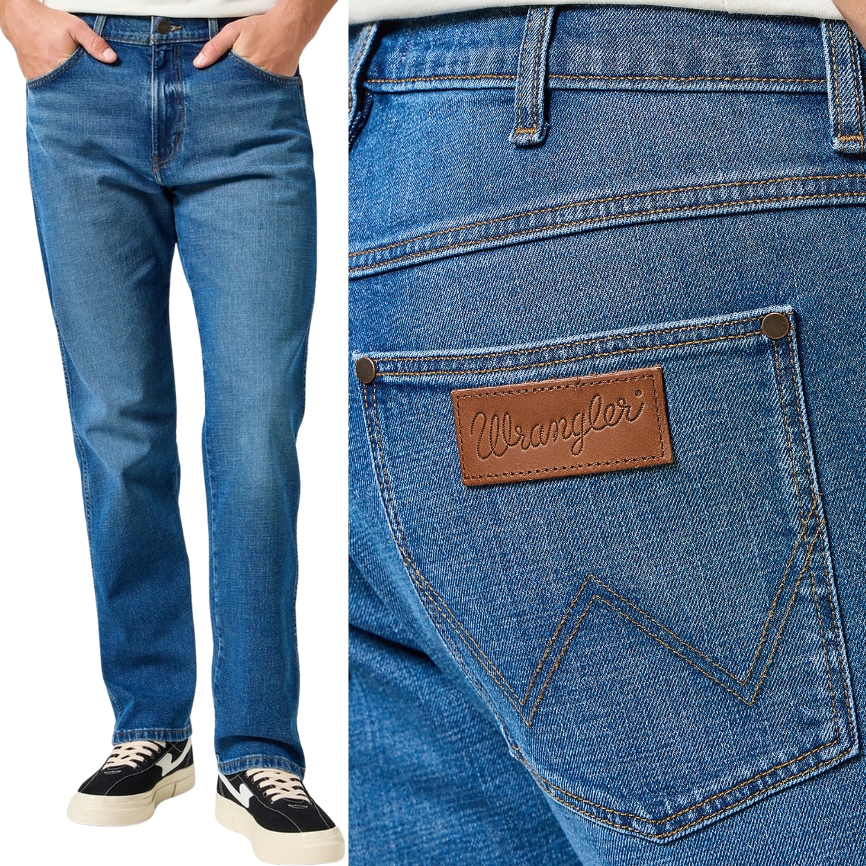 Wrangler Frontier relaxed Raindrop Volné Jednoduché Džínové Kalhoty W34 L30