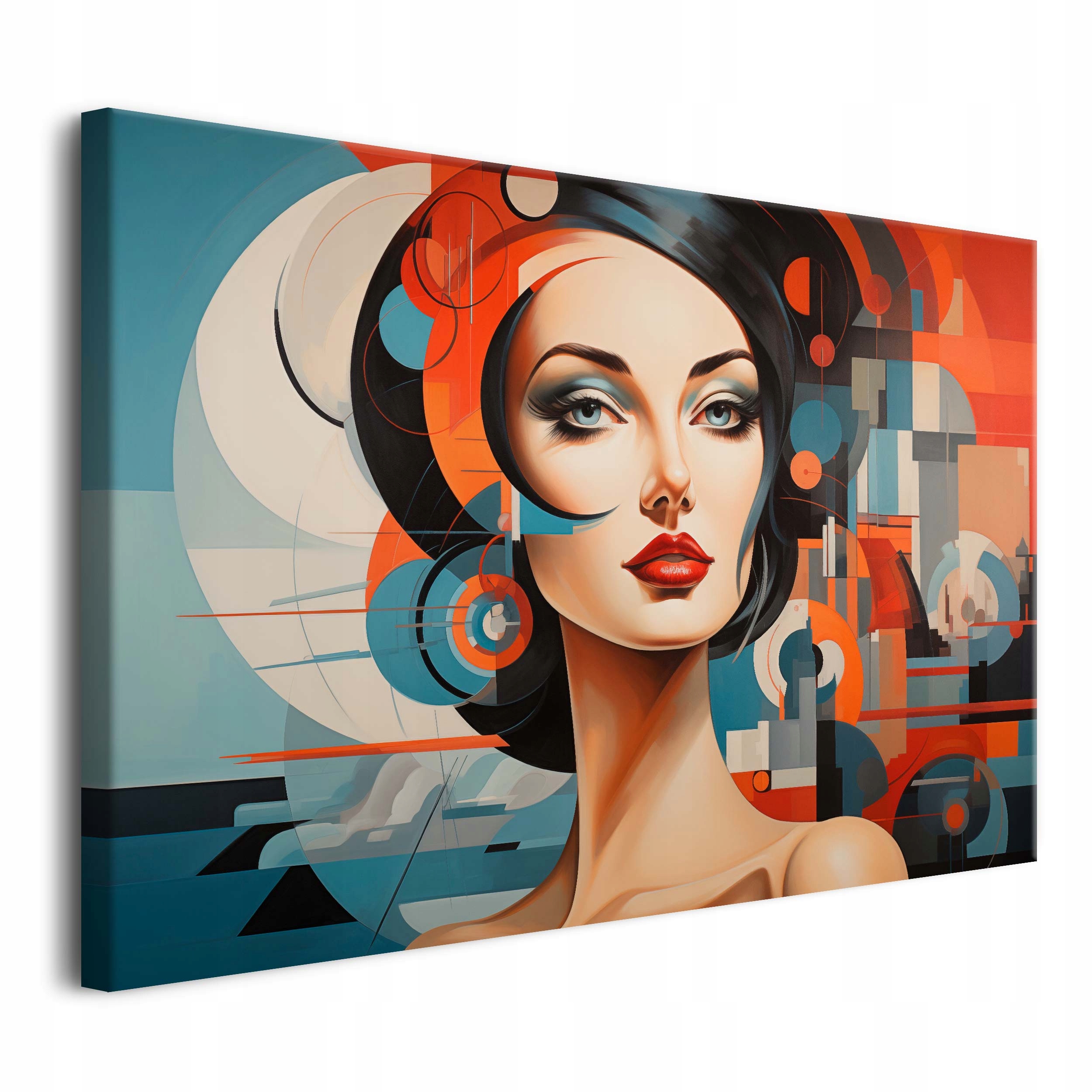 Obrazy na plátně Obraz na zeď žena geometrie abstrakce 80x120 cm