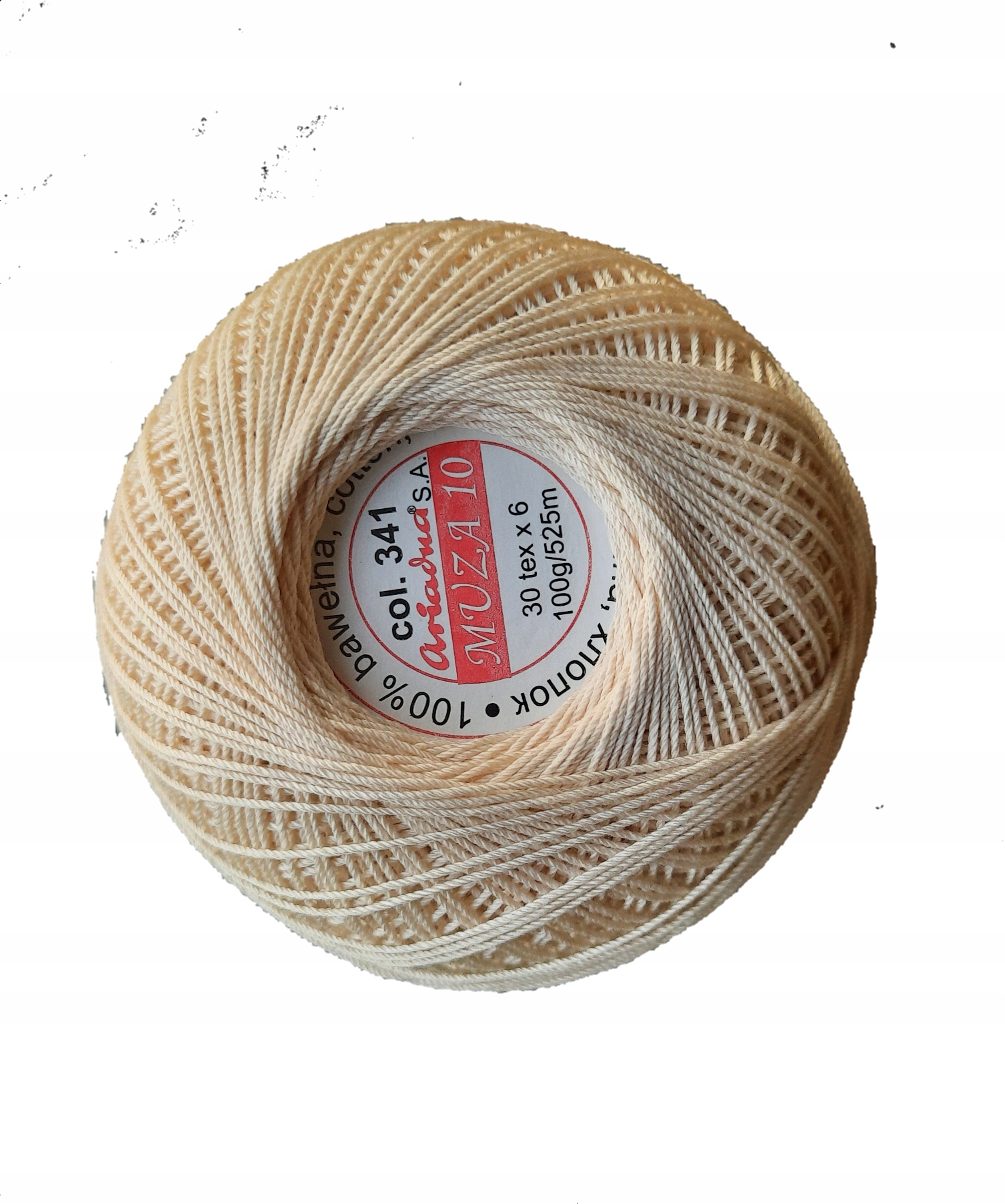 Kordonek Muza 10 Ariadna 525m 341 ecru