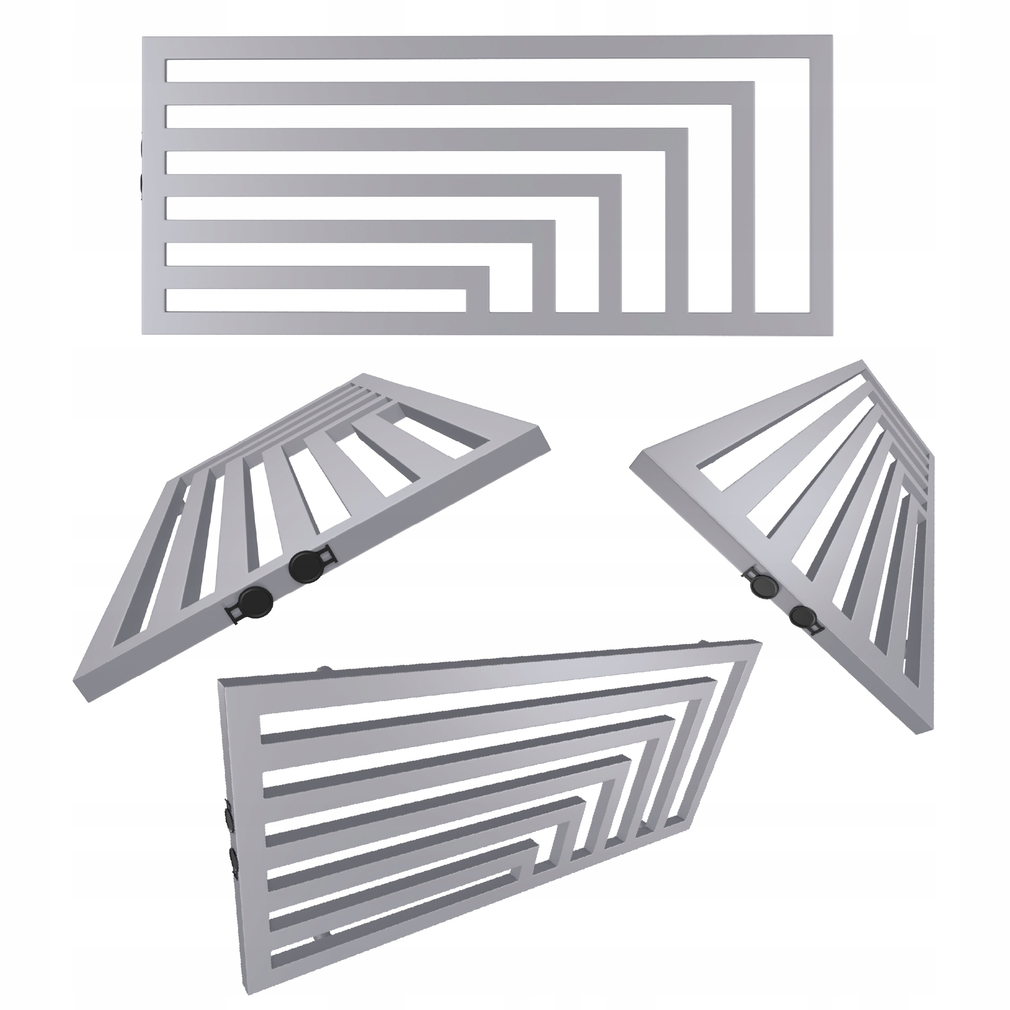 Horizontální Radiátor Laos 52x100 4 Únor Stříbrný