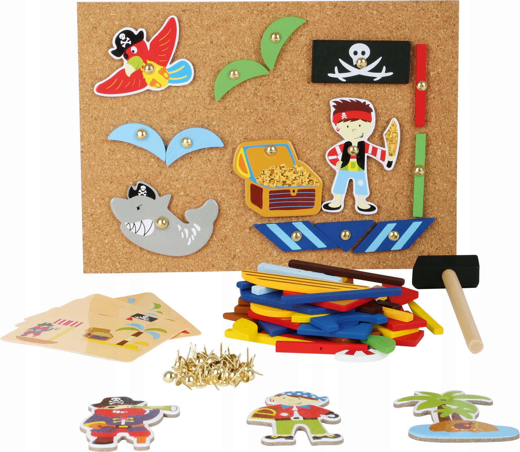 

Drewniana Wbijanka Piraci Puzzle Tablica Korkowa