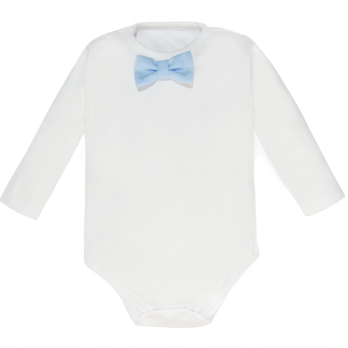 

Body długi rękaw Z Muchą bawełniane błękitną 80