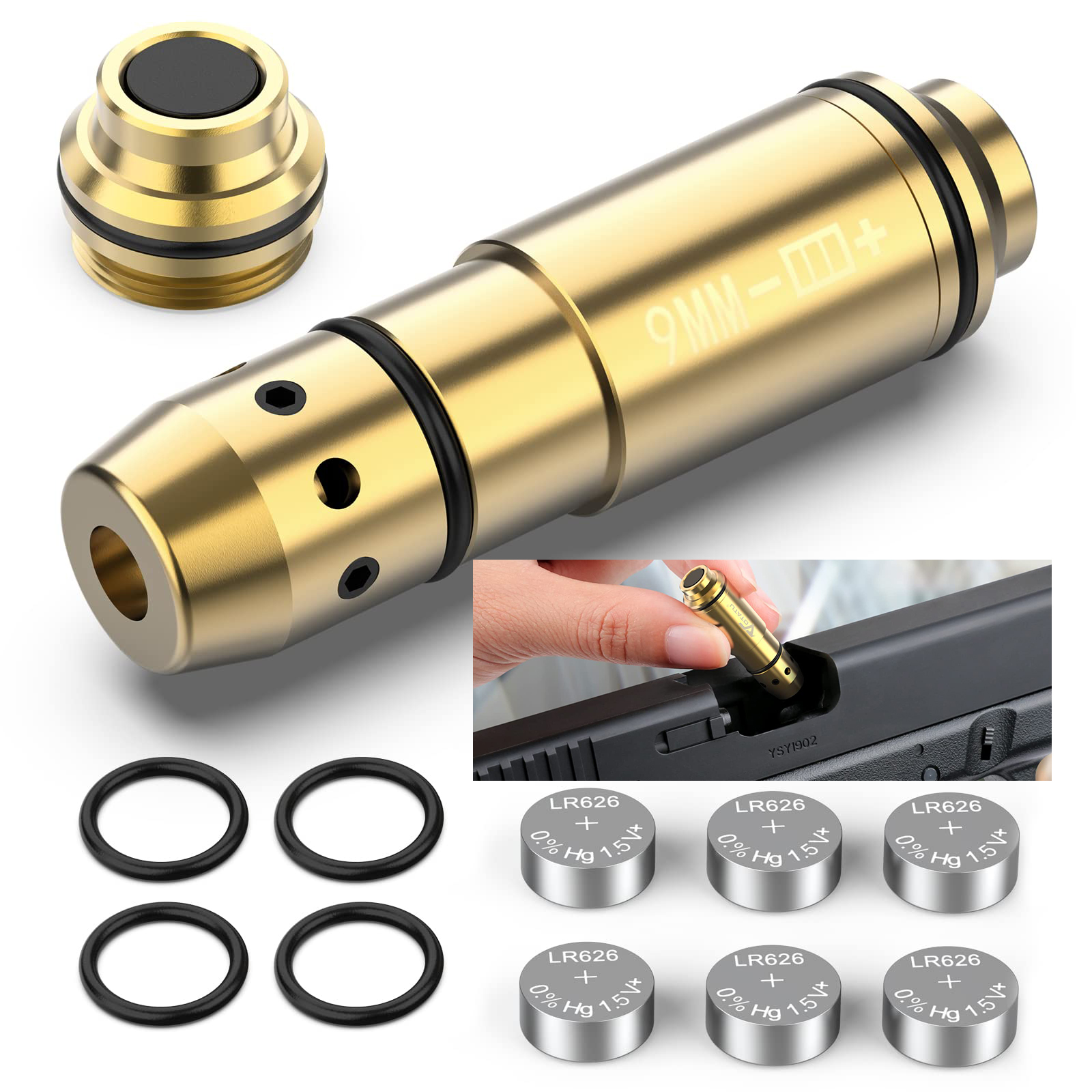 9MM LASER TRAINING CARTRIDGE SNAP CAP DRY FIRE