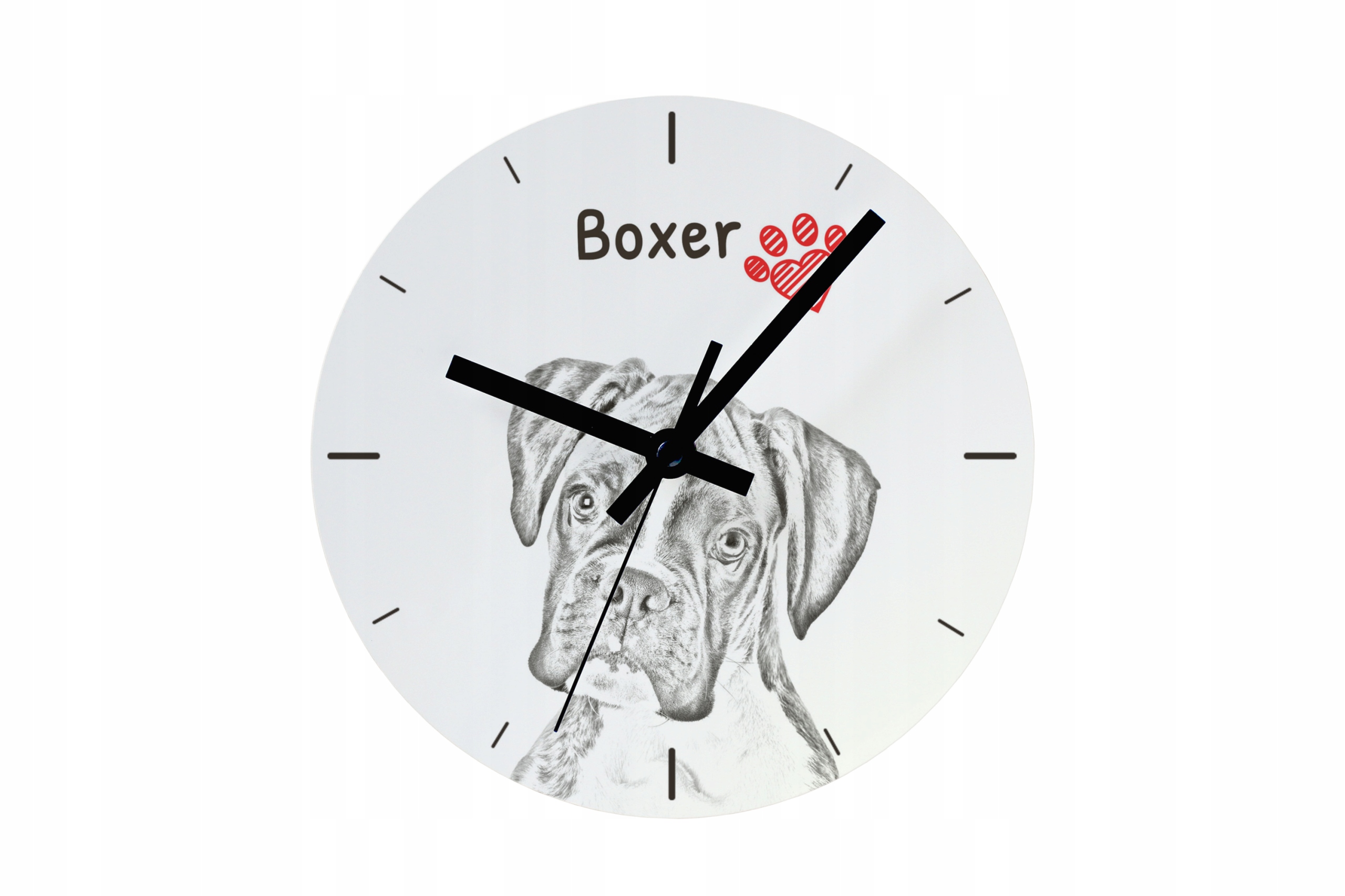 Boxer hodiny se psem, závěsné a stojící, personalizace fotografií, 20 cm