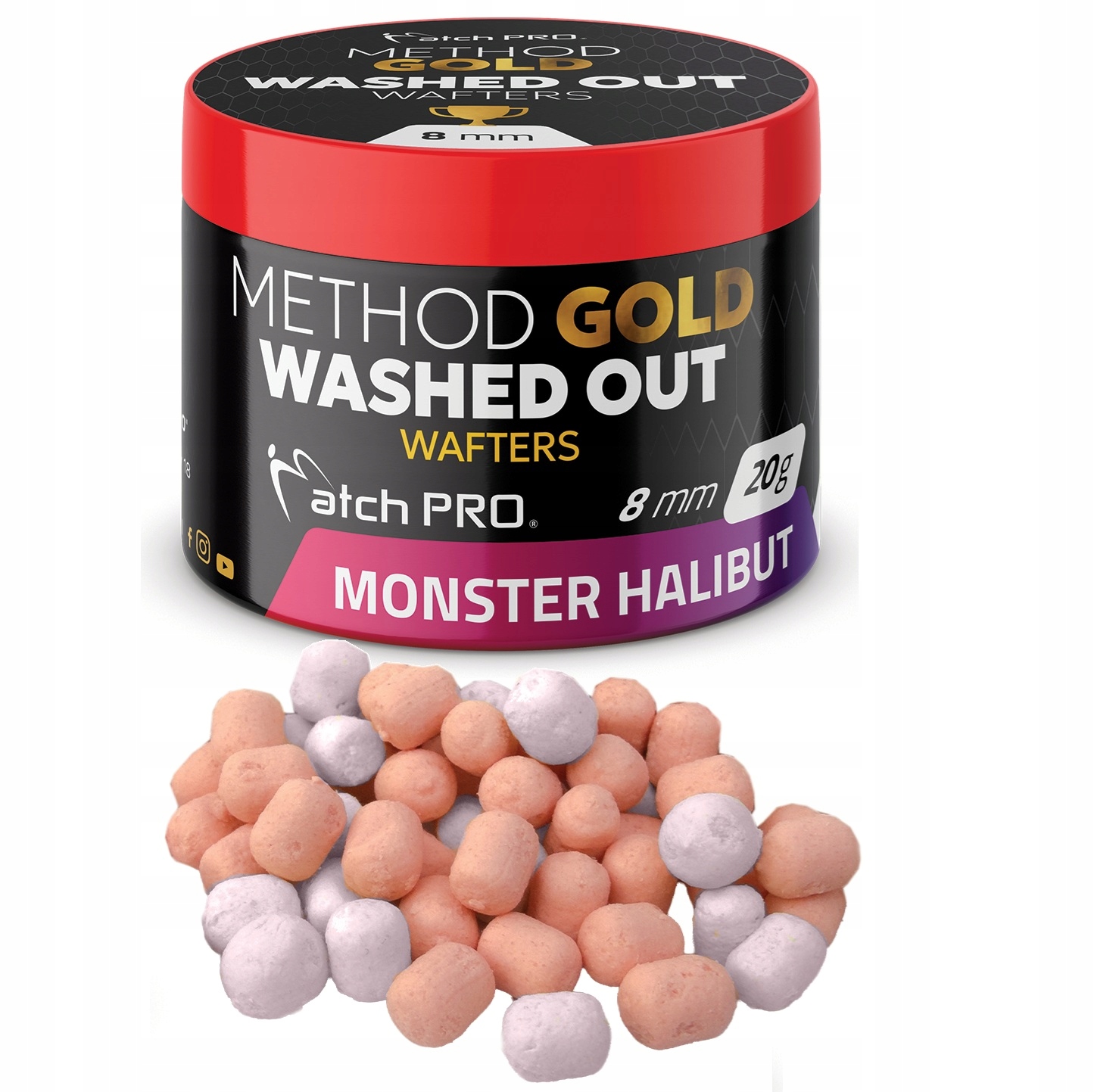 Matchpro Method Gold Wafters Washed Monster Halibut 8 mm