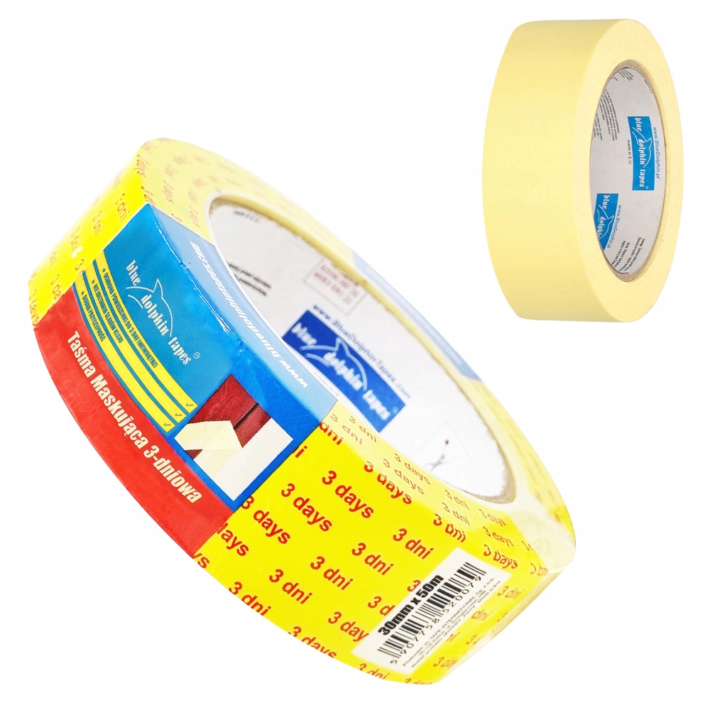 

Taśma Maskująca 3 Dniowa 30mm x 50m Blue Dolphin