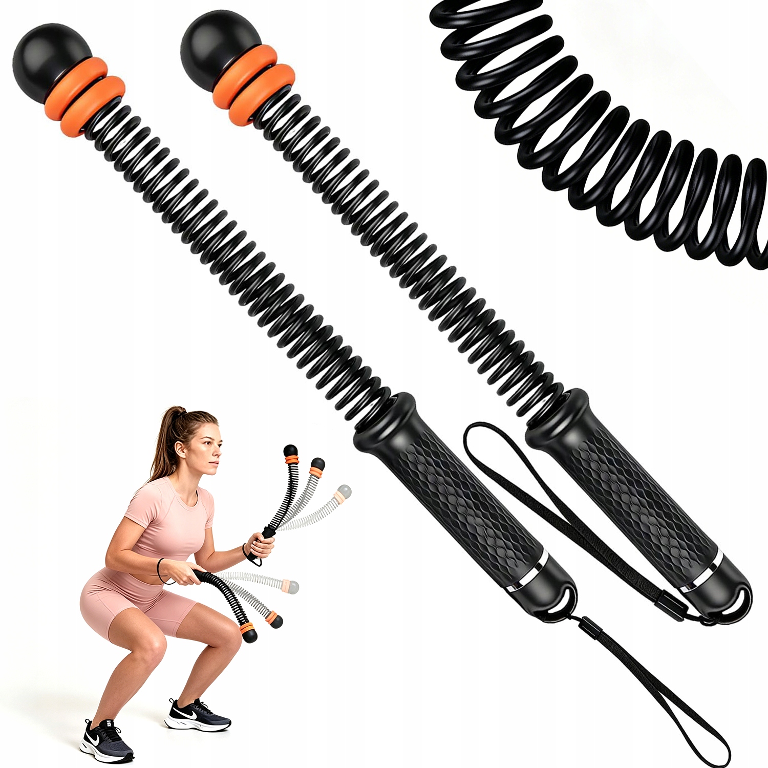 43CM Battle Rope Lina Do Ćwiczeń Cicha Bezpieczna Elastyczna Silikonowa
