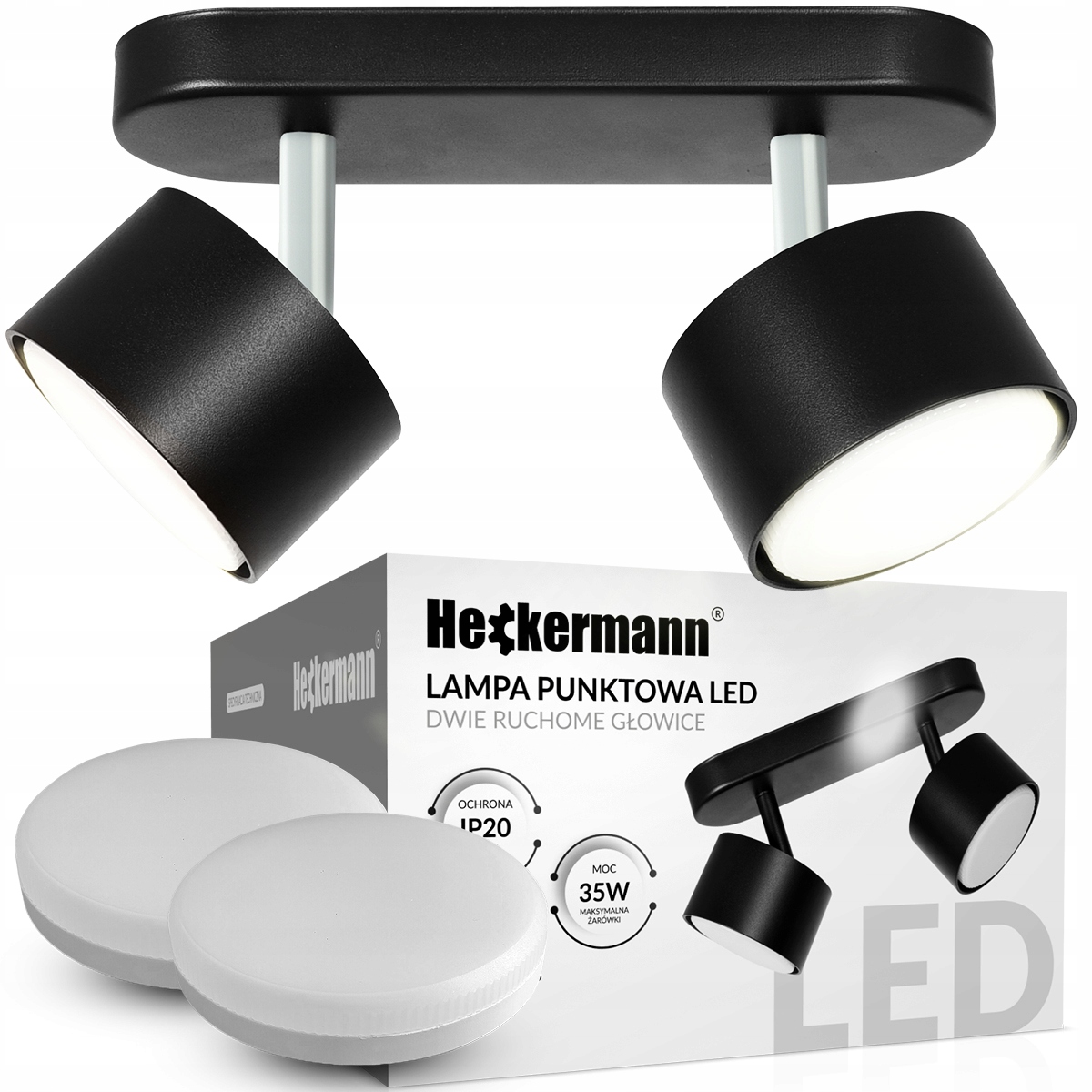 

Lampa Sufitowa Kinkiet Led Plafon Z Żarówkami GX53