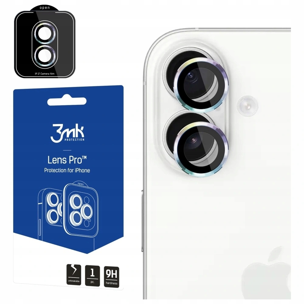 Szkło na obiektyw aparatu 3mk Lens Protection Pro do Apple iPhone 17 3mk