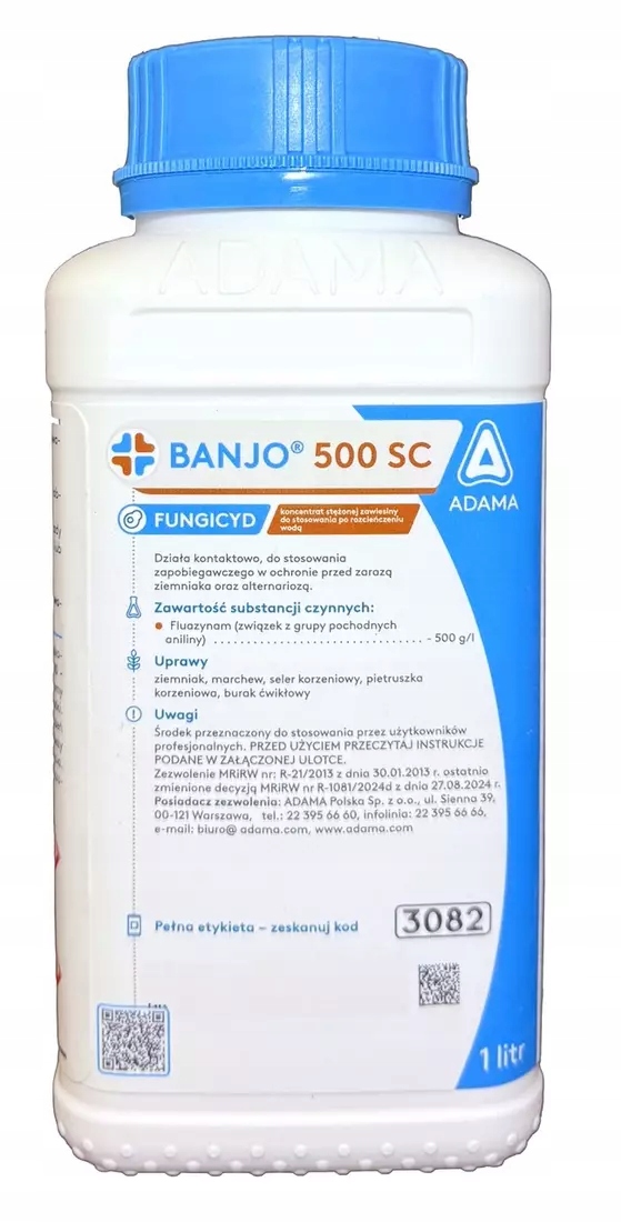 Banjo 500SC 1l Adama fluazynam zaraza, alternarioza ziemniaka