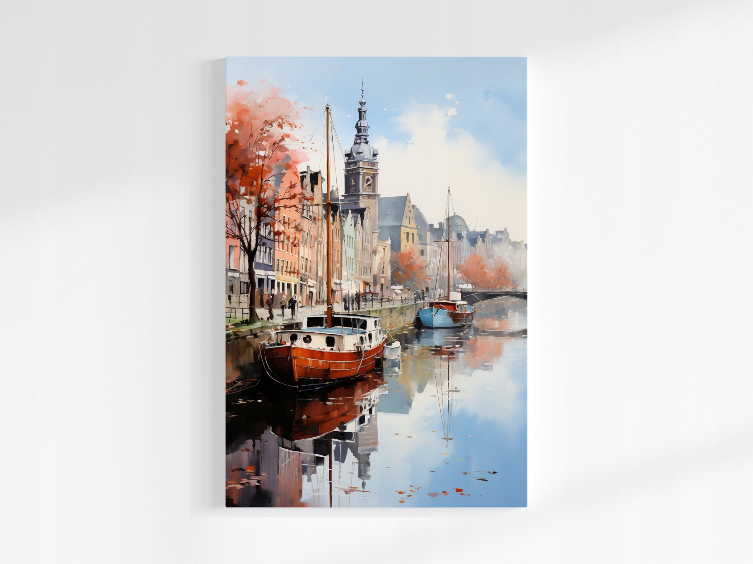 Obraz Na Plátně Canvas Město Staré Město Kamínky Kanál Most Pohled 80x120
