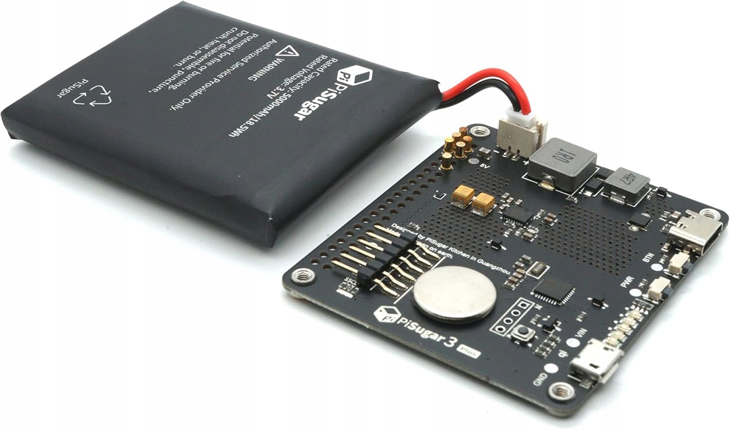 Pisugar 3 Plus przenośna platforma zasilająca 5000 mAh UPS Pi 3B/3B+/4B