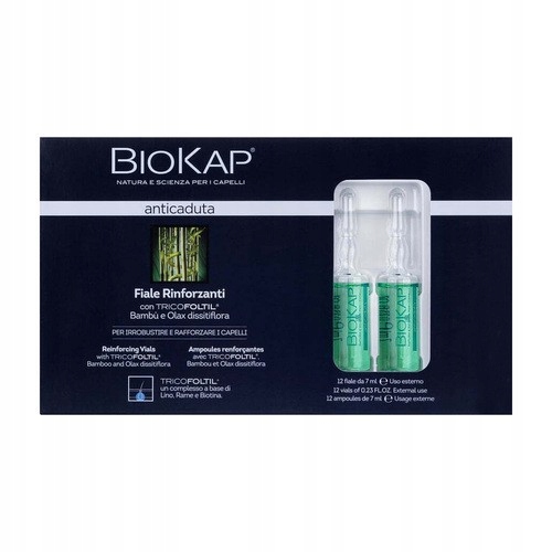 Biokap Anticaduta ampułki na wypadanie włosów wzmocnienie 12 szt. 7 ml