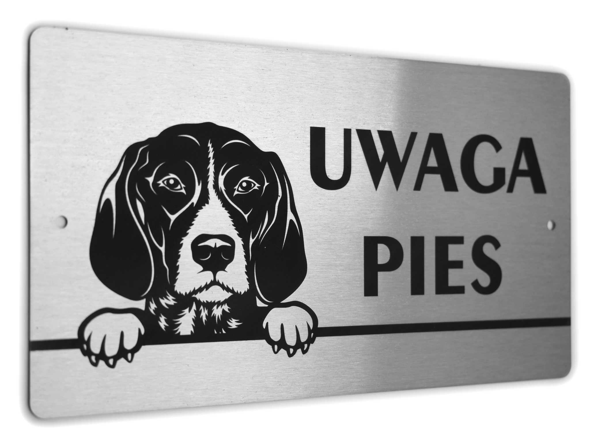 

Tabliczka Inox - Uwaga Pies - Wyżeł Niemiecki