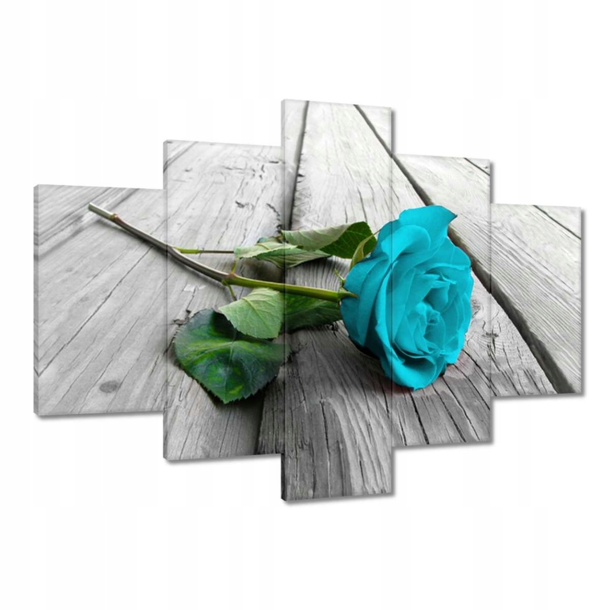 Obrazy 150x105 Modrá růže na deskách