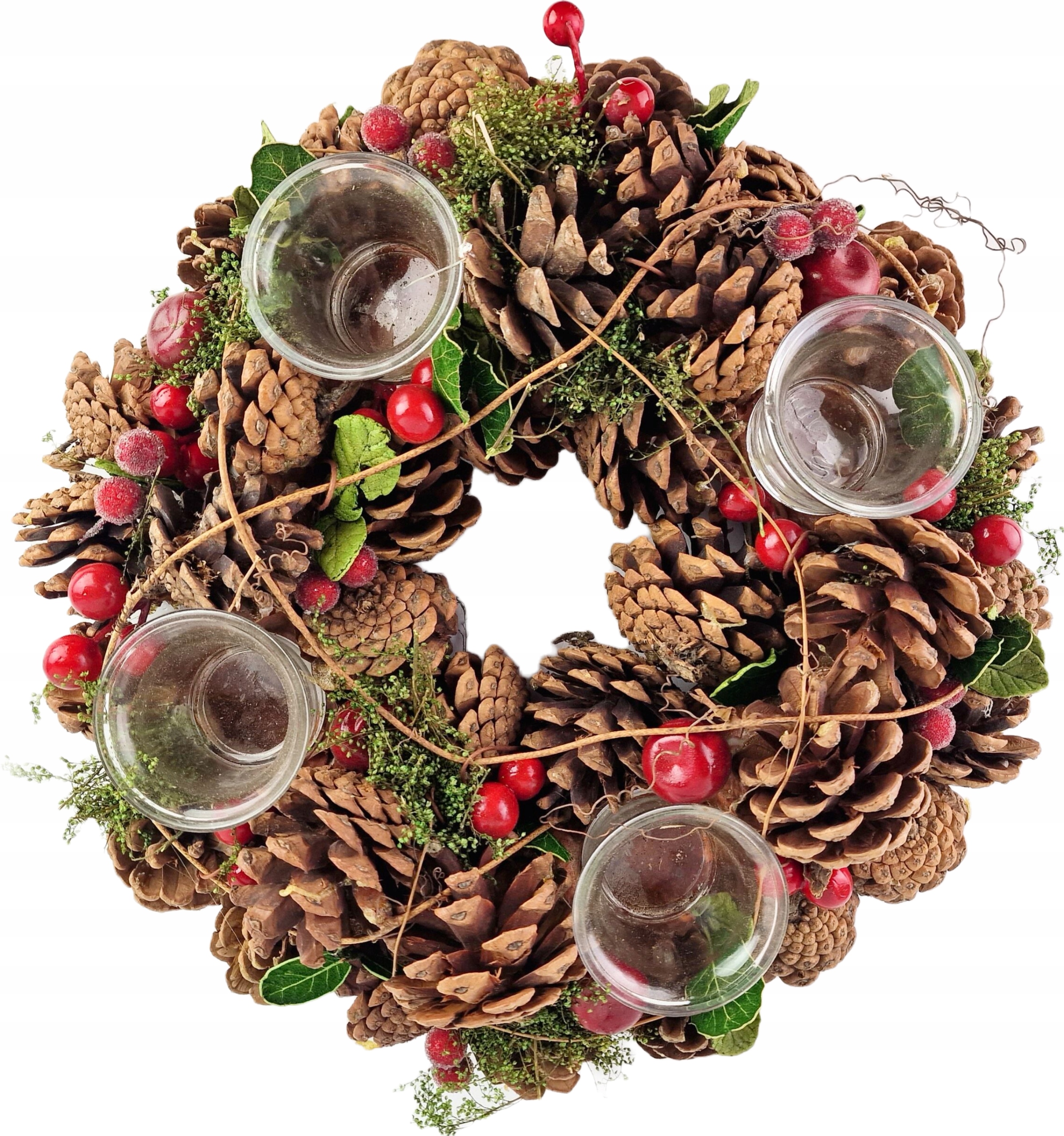 

Wianek Dekoracyjny Świecznik 35CM Stroik Tealight