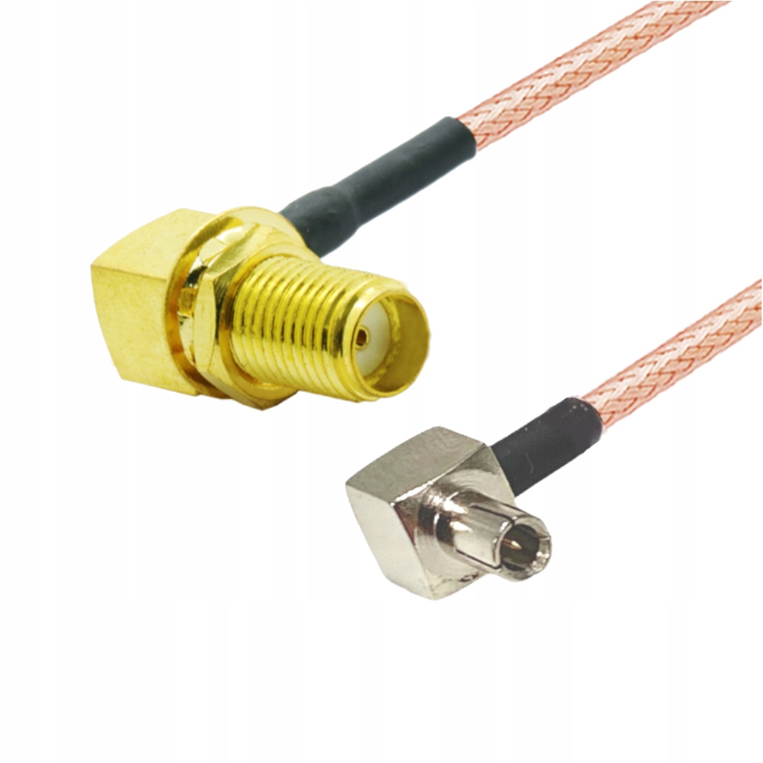Pigtail TS9 wtyk Sma gniazdo Kątowe RG316 25cm