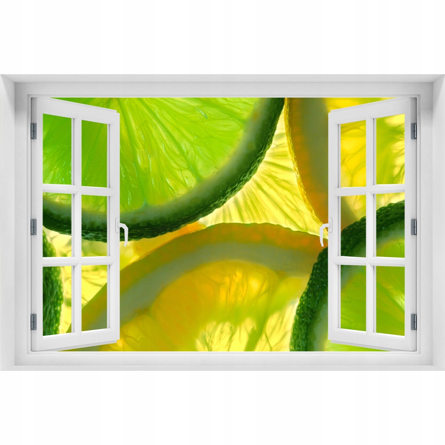 

3D Okno Naklejka ścienna Limonka i cytryna 150x100