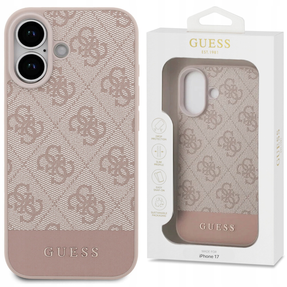 Guess 4G Stripe originální stylové pouzdro obal zadní kryt pro Apple iPhone 17